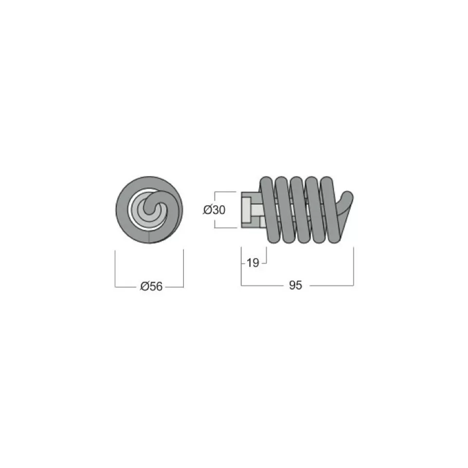 Spiral Button No.160 Satylite per piece