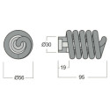 Polished Brass Spiral Button No.160 per piece