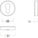 Cylinder Door Escutcheon No.092 Polished / 2pcs