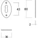 Polished Brass Keyhole Escutcheon No.121 BB Key / 2 pieces