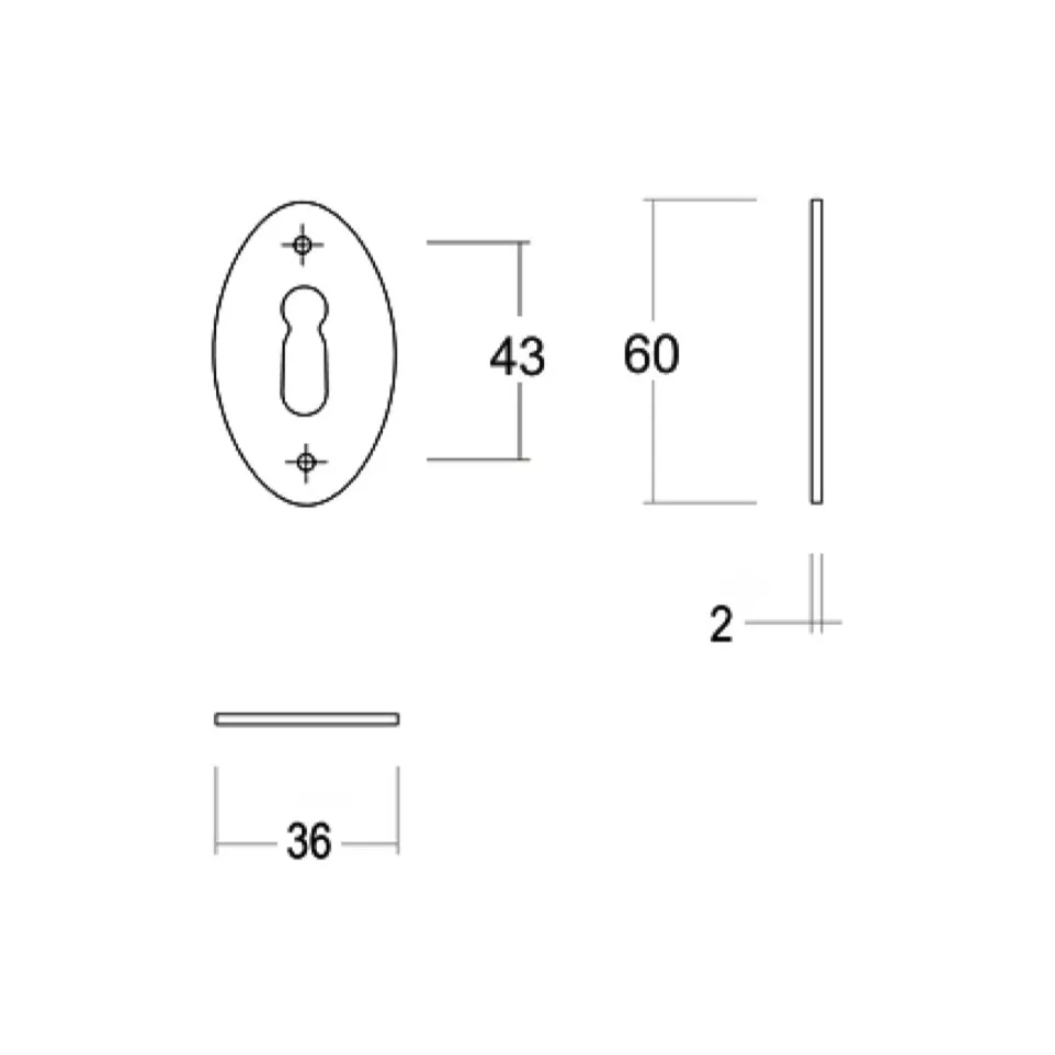 Polished Brass Keyhole Escutcheon...