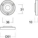 Escutcheon No.121 for Polished Brass Door Handle / 2pcs