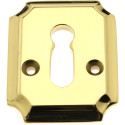 Rozet n°86 sleutel BB gepolijst messing / 2pce