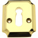 Rozet n°86 sleutel BB gepolijst messing / 2pce