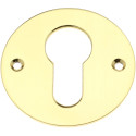 Polished Brass Cylinder Rosette PZ / 2 pieces