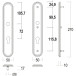 324 "brede" veiligheidsplaatafwerking, messing, brons WAX / pce