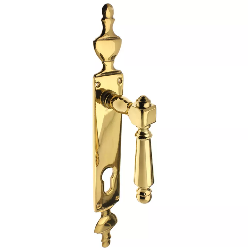 Polished Brass Lever Handle on...