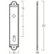 Plaat no. 75 110BB messing gebronsd / 2pce