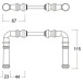 Handles No. 86 Brass Pewter Waxed per piece