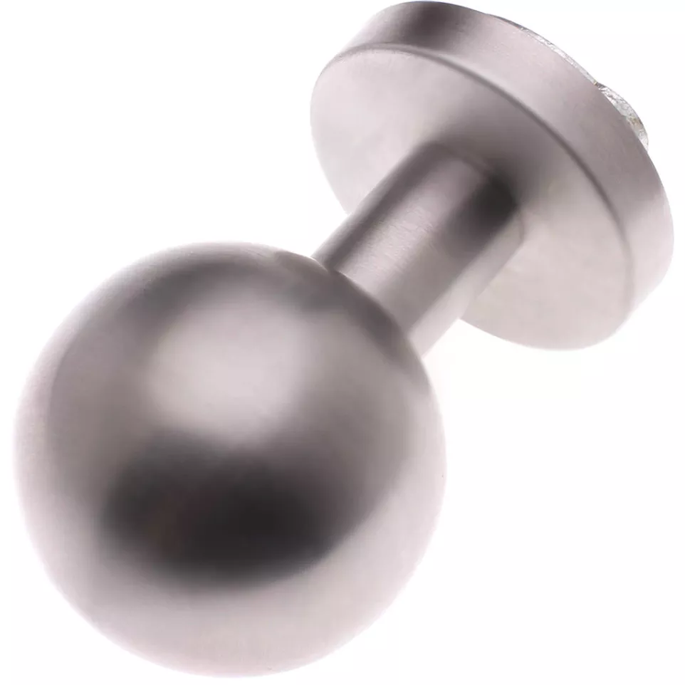 Knop Ø50mm inox + doorgaande...