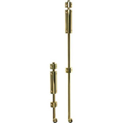Verticale half-cilindrische slot, gepolijst messing 33x600mm / pce