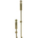 Verrou demi-cylindrique vertical laiton poli 33x300mm / pce