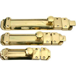 Flat Polished Brass Bolt Lock 46x150mm per piece