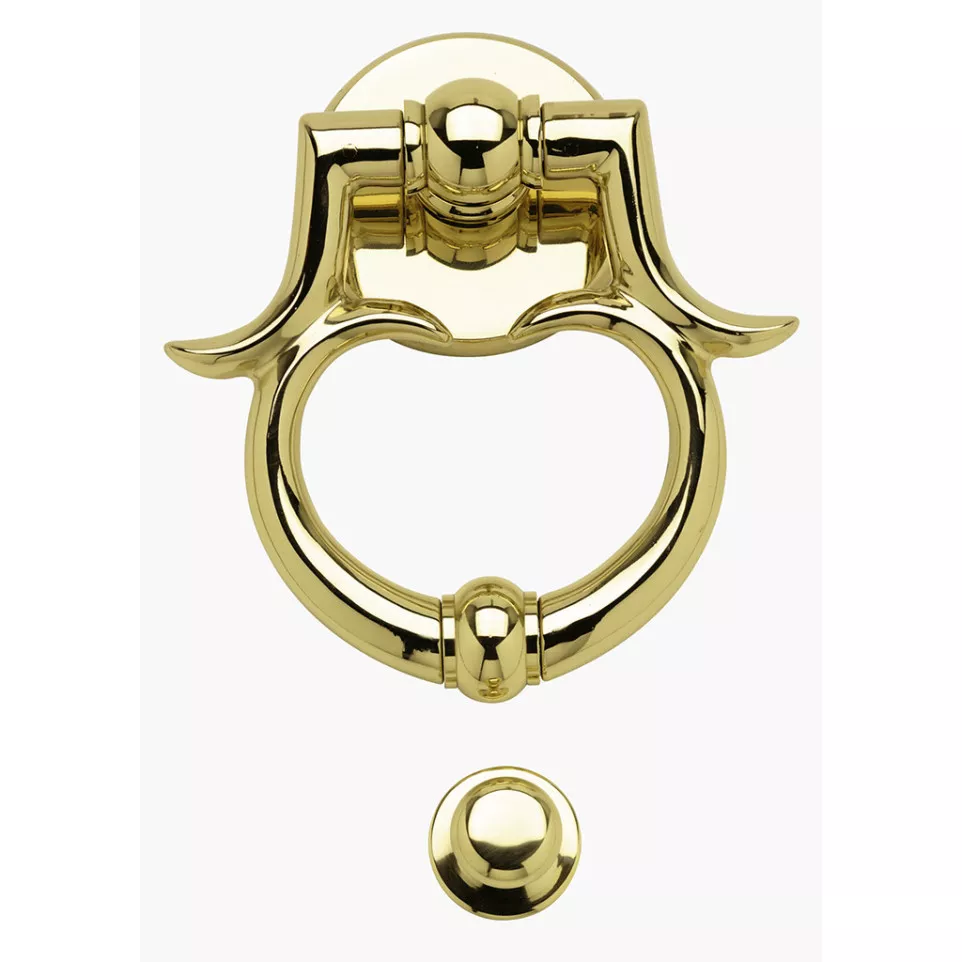 Polished Brass Ring Door Knocker...