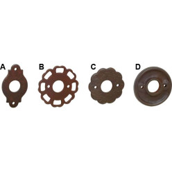Rusty Iron Rosettes Rutten 218 / pc
