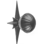 Bouton fixe + tige filetée fer forgé noir 783 / pce