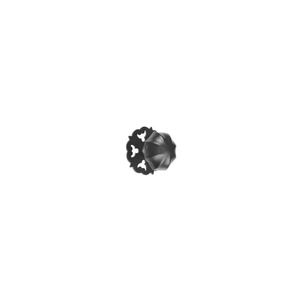 Fixed knob with threaded wrought iron...
