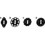 Black Wrought Iron Rosette...