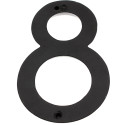 Black Aluminum House Number 8 95mm per piece
