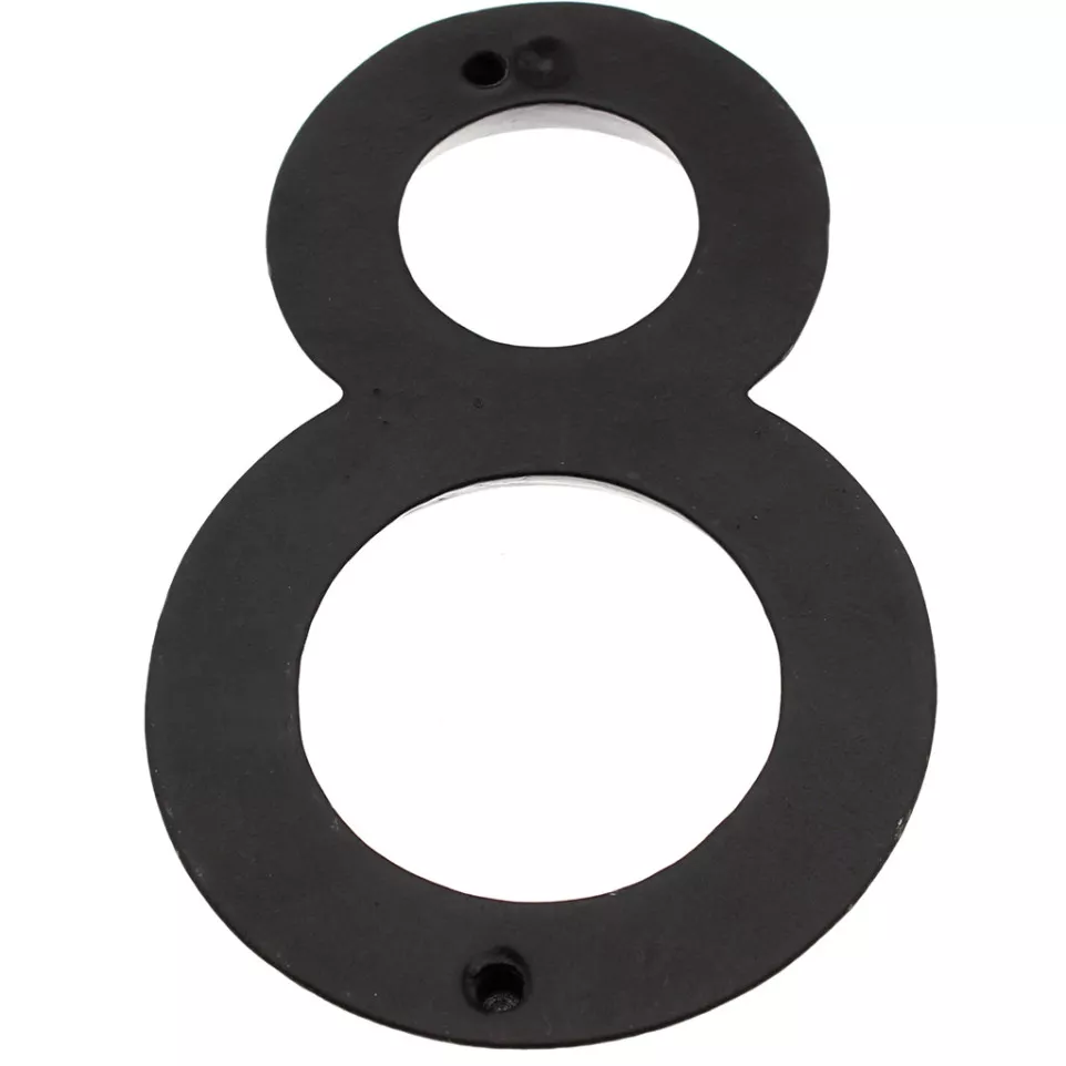 Black Aluminum House Number 8 95mm...