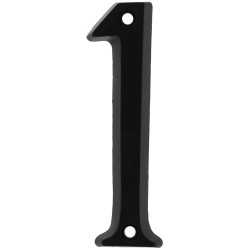 Chiffre de maison '1' aluminium noir 95mm / pce