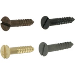 Decorative steel flat head screws aged iron finish per piece