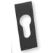 Entrée de cylindre rectangulaire PZ 3005K à coller brun RAL 8019 / pce