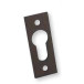 Entrée de cylindre rectangulaire PZ 3005 à visser brun RAL 8019 / pce