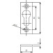 Entrée de cylindre rectangulaire PZ 3005 à visser brun RAL 8019 / pce