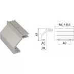 Aluminium steun 100mm Argenta art.171 F1 / pce