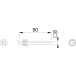 Square Rod Profile FEI 8x90mm for Half Door Fitting / pc