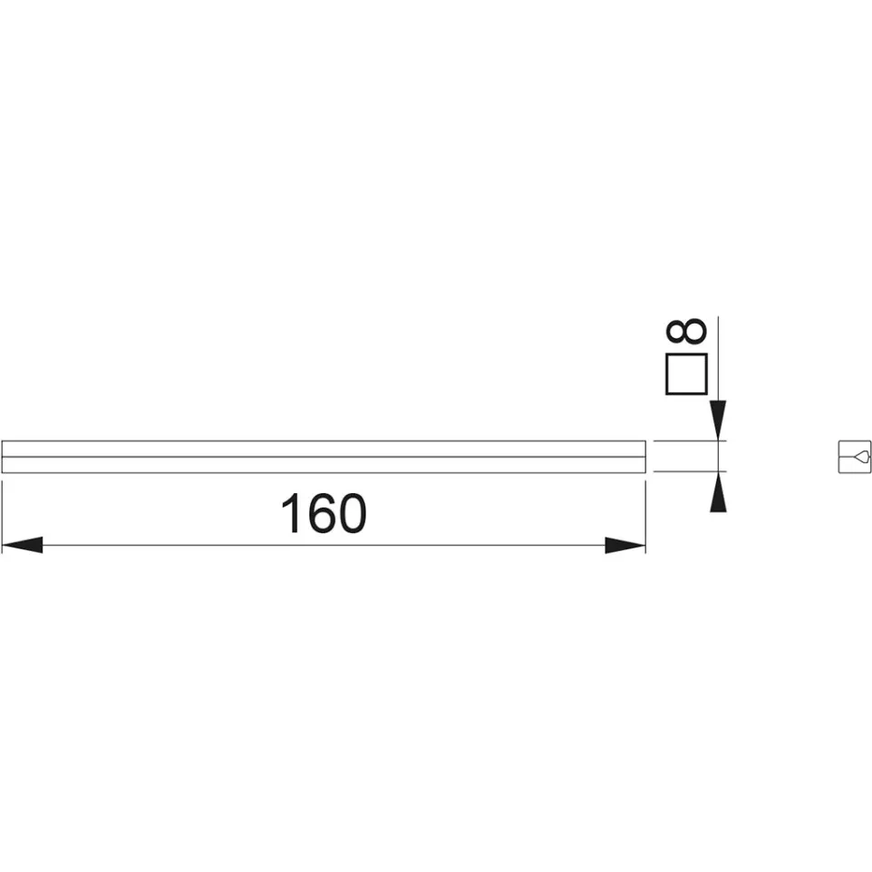 Hoppe stift  (2 delen) 8/8 (lengte:...