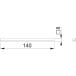 Hoppe Square Spindle Rod (2 Parts) 8x8 mm Length 140 mm per piece