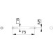 Carré pour demi-monobloc 8x75mm sans vis / pce