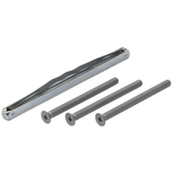 Fixation poignée volet / poignée(carré + vis) pour porte 82 à 87 mm / pce