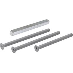 Fixation tirant / poignée (carré + vis) pour porte 72 à 77 mm / pce