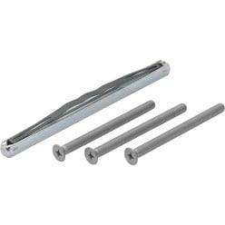 Fixation poignée/poignée (carré + vis) pour porte 72 à 77 mm / pce