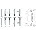 Fixation HEWI DBLE BA5.1(pour pied à 45°) EP.70-85MM BOIS-PVC-ALU / 2pce