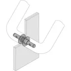 HEWI Double Fixing BA8.08.12EP for 8-12mm / 2 pieces