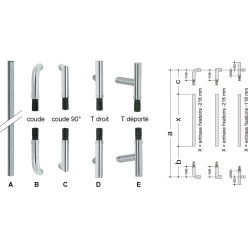 HEWI Double Fixing BA 5.1 55-70MM Combisystem / 2 pieces