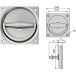 Cuvette à boucle en aluminium anodisé argent (partie femelle) / pce