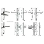 ½ Hoppe Atlanta 92 PZ handgreep set (plaat 397N) creme ral 9001 / pce