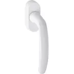 Poignée Hoppe Atlanta 90° Secustik 42-52mm + 2 vis M5x55 & 60 blanc ral 9016 / pce