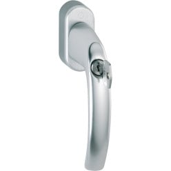 HOPPE Atlanta lockable window handle with key Secu100+Secustik 32-42mm with 2 M5x50 & 55 screws F1 per piece