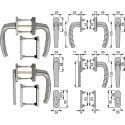 HOPPE Atlanta Balcony Door Handle Set Brass F77 handle + shutter handle per piece