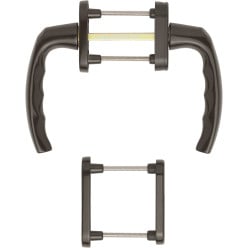 Garniture porte balcon Hoppe Atlanta 'poignée + poignée' brun ral 8077 / pce