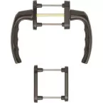 Garniture porte balcon Hoppe Atlanta 'poignée + poignée' brun ral 8077 / pce