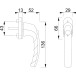 Handgreep Hoppe Atlanta met knop 37mm F9 / pce