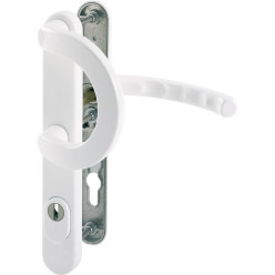 Hoppe Luxembourg Security Lever Handle Set with Cylinder Protection 92 mm PZ White RAL 9016 / piece