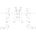 HOPPE Atlanta Door Handle Set with Security Grip and Cylinder Guard Brown RAL 8077 / pc